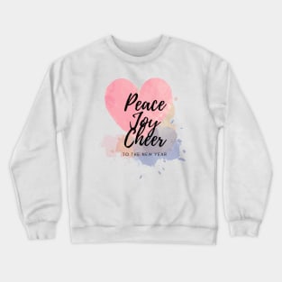 Peace Joy Cheer pastel painting art Crewneck Sweatshirt